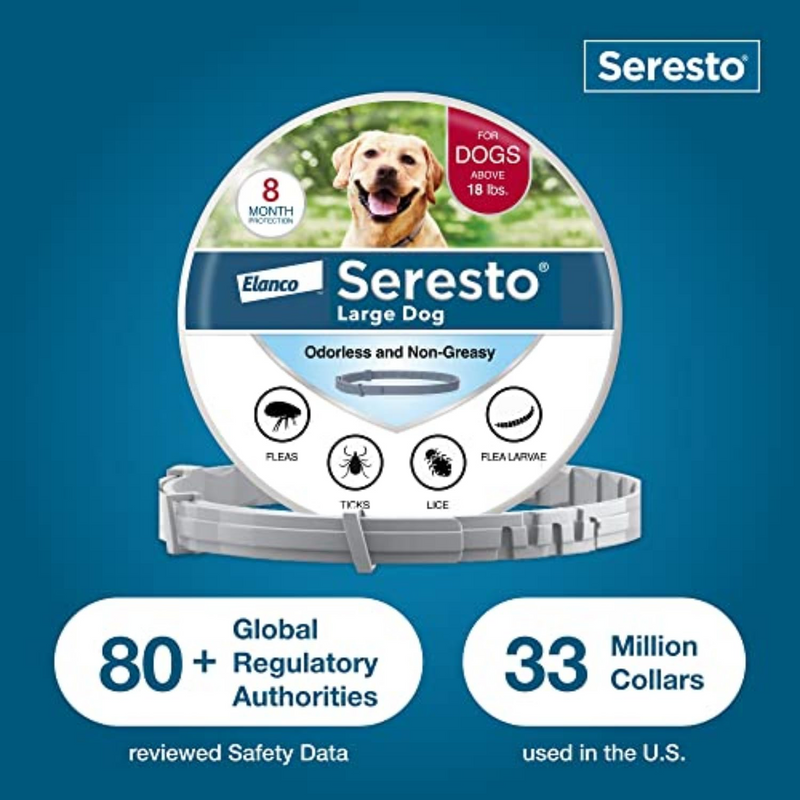 Seresto Large Dog Flea & Tick Collar – 8 Months of Protection